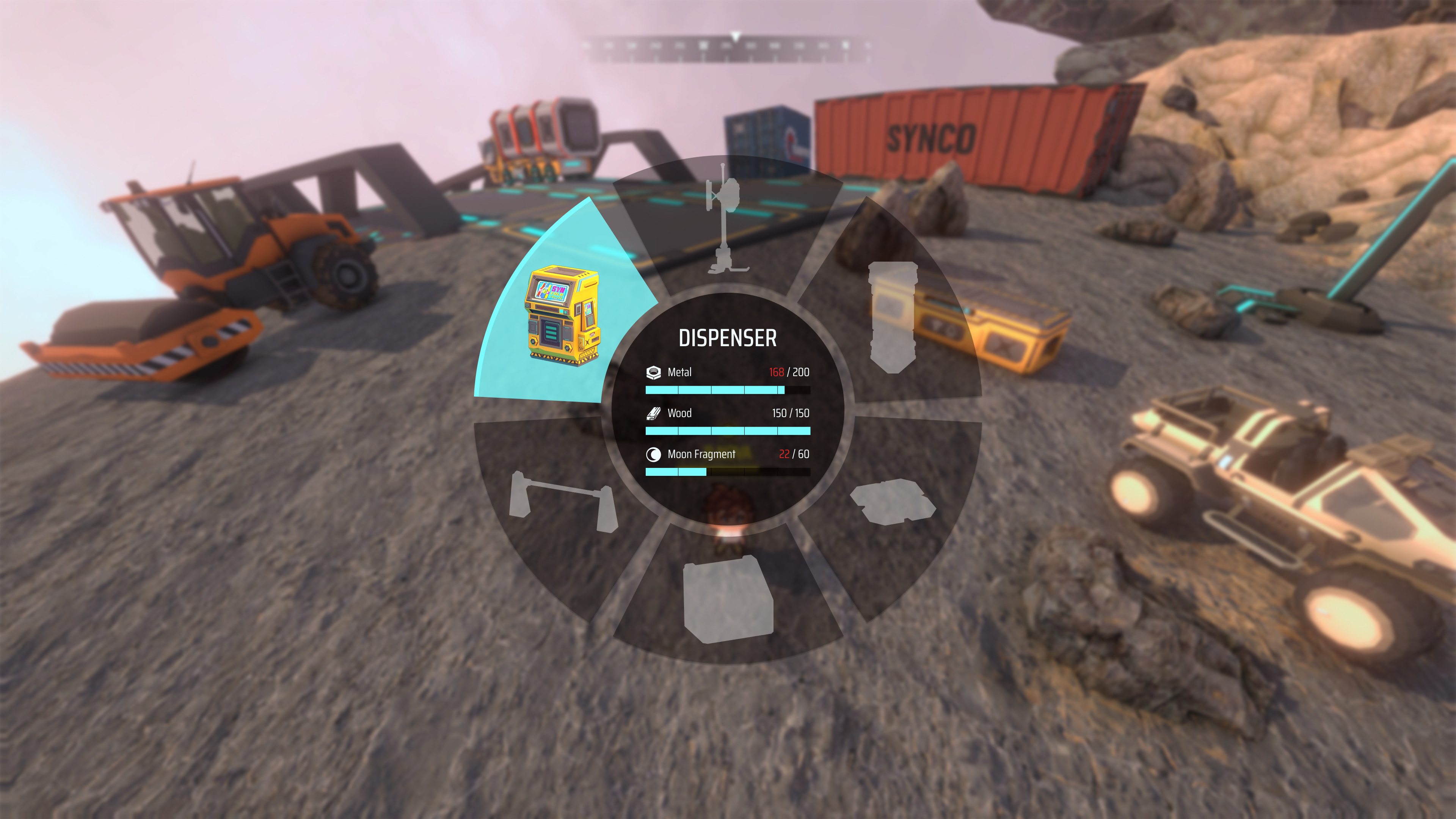 Roads, bridges and generators built across a zone